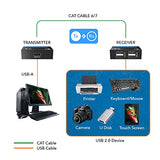 Usb Over Ethernet Extender Upto 330 Feet - Extends Usb 2.0 Signals Over Lan Ethernet With 2 Ports - Power Over Cable, Long Distance Extension & Support For All Operating Systems (Usb-Ex330-K)