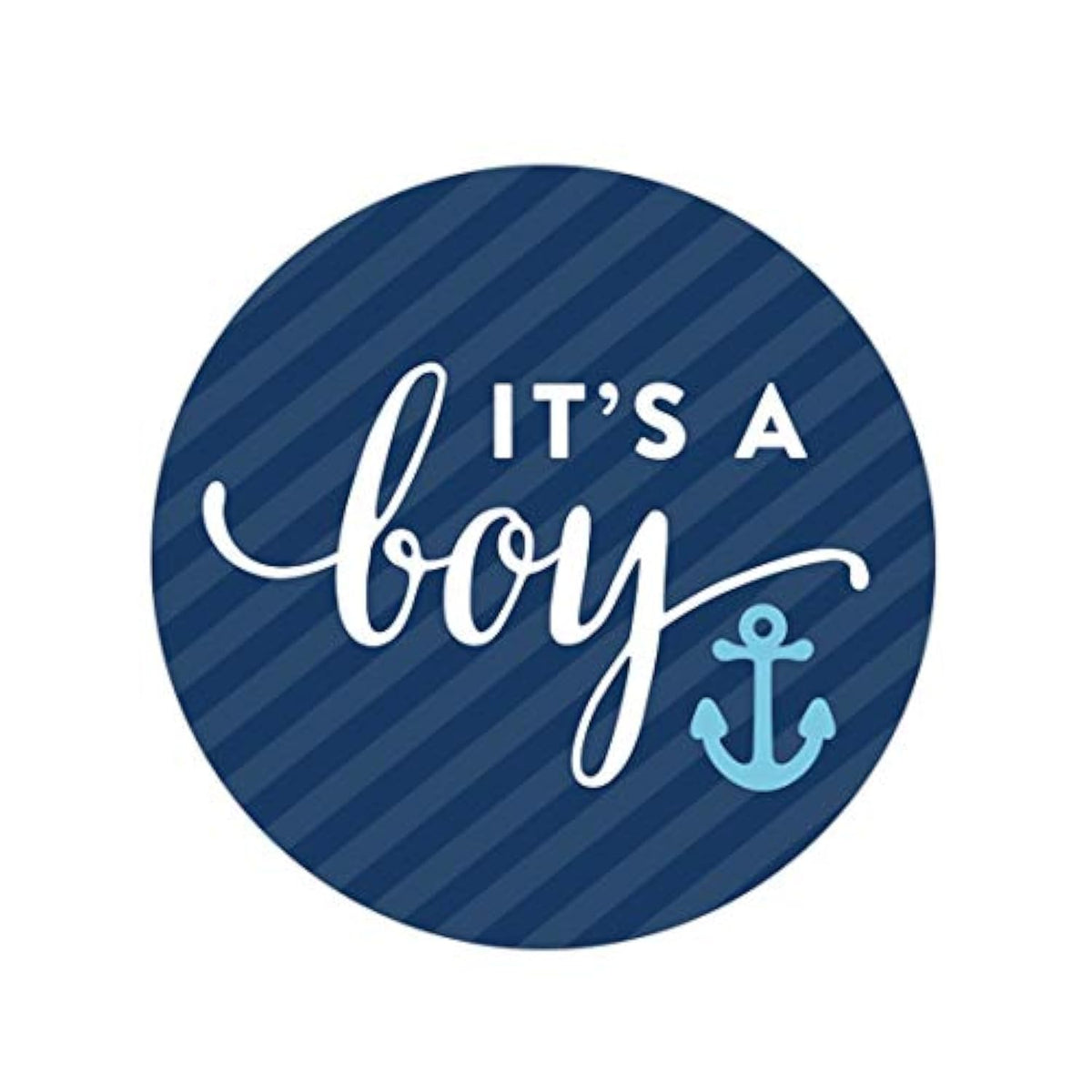 Nautical Baby Shower Collection, Round Circle Labels Stickers, Party & Co, It'S A Boy!, 40-Pack, For Ocean Sailor Bon Voyage Adventure Themed Party Favors, Gifts, Decorations