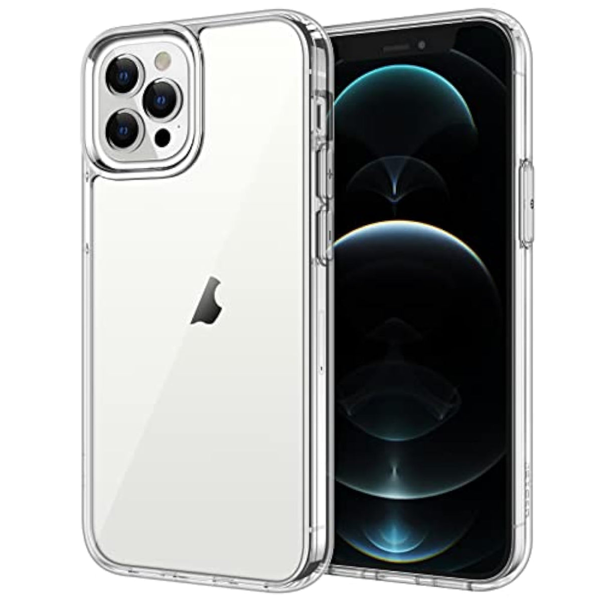 Jetech Case For 12 Pro Max 6.7-Inch, Non-Yellowing Shockproof Phone Bumper Cover, Anti-Scratch Clear Back (Clear)