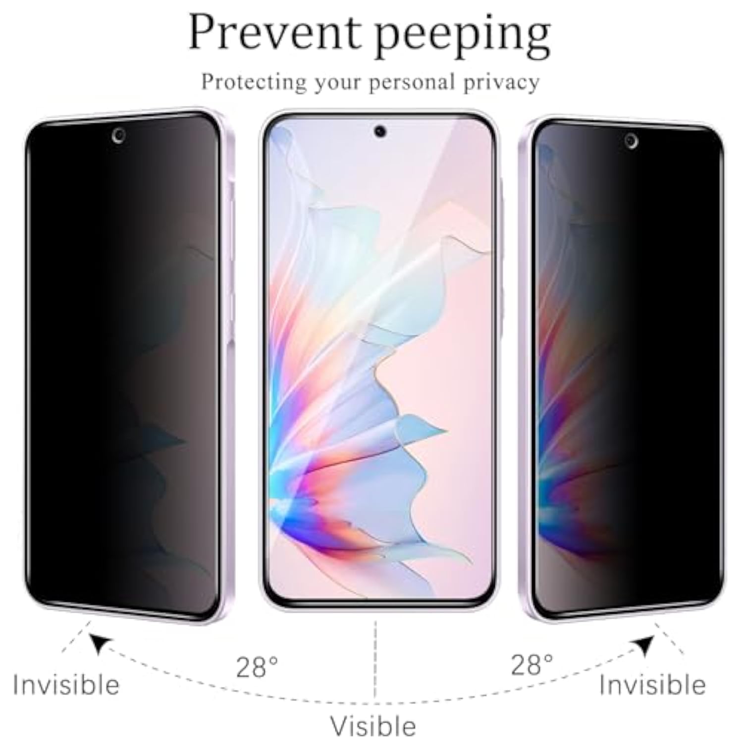 [2 Pack] Privacy Screen Protector For Samsung Galaxy A35 5G Anti-Spy Tempered Glass, 9H Hardness, Bubble Free, Case Friendly