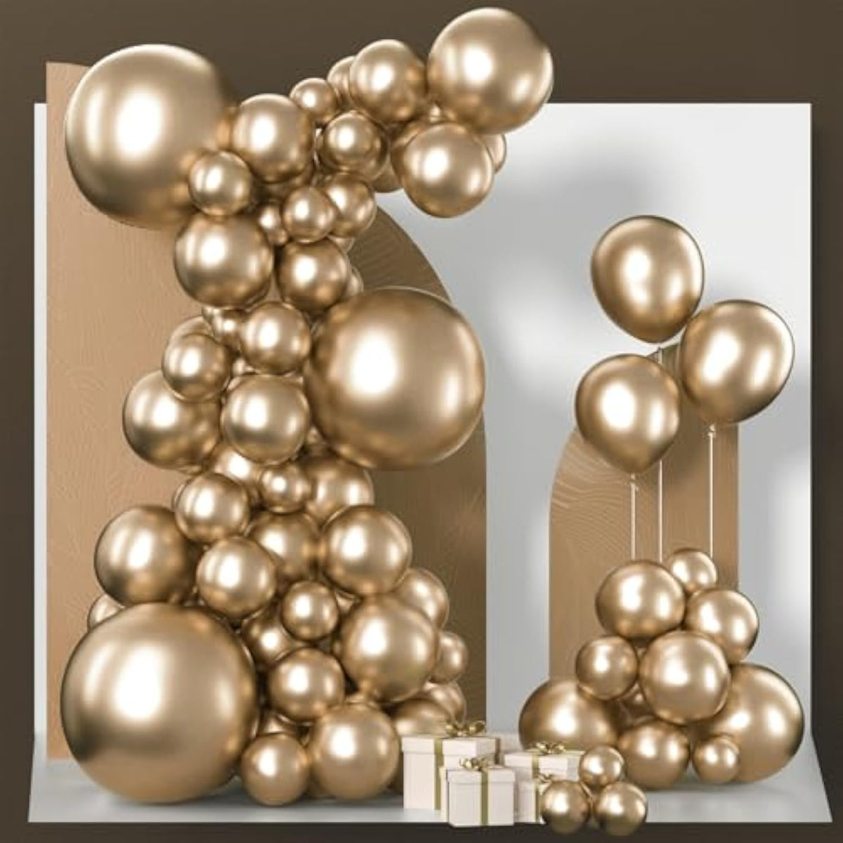 85pcs Chrome Gold Balloon Garland Kit Metallic Balloons in 18" 12" 10" 5"