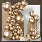 85pcs Chrome Gold Balloon Garland Kit Metallic Balloons in 18" 12" 10" 5"