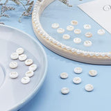 52pcs Alphabet A-Z Shell Beads, Flat Round Freshwater Beads for Boho Jewelry Making