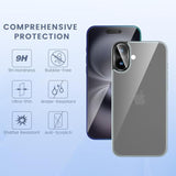 [6 In 1 For Iphone 16 Plus Screen Protector (6.7 Inches), 2 Pack Iphone 16 Plus Front Privacy Screen Protector & 2 Pack Back Screen Protector And Camera Lens Protector, 9H Hardness, Ultra Hd