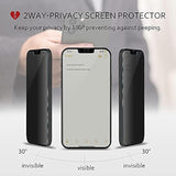 iCarez Matte Privacy Tempered Glass Screen Protector for iPhone 14 Plus iPhone 13 Pro Max 6.7-Inches 2021 [2-Pack] Tray Installation (Case Friendly) Easy Apply Anti Spy (standard packaging)