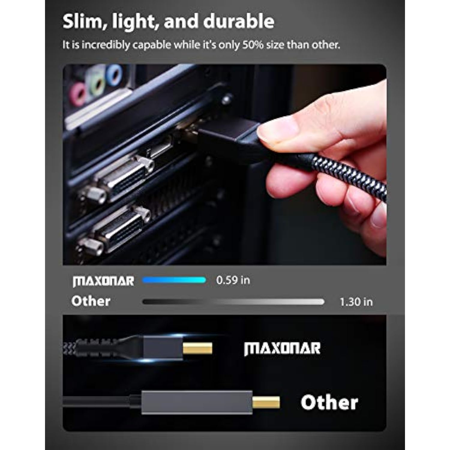 Vesa Certified Displayport 2.1 Cable, 16K Displayport Cable 2.1 Supports 80Gbp