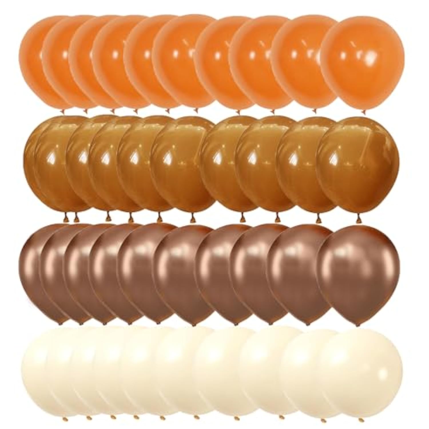 Fall Balloons Pumpkin Orange Coffee Brown Ivory White Party Thanksgiving Decor