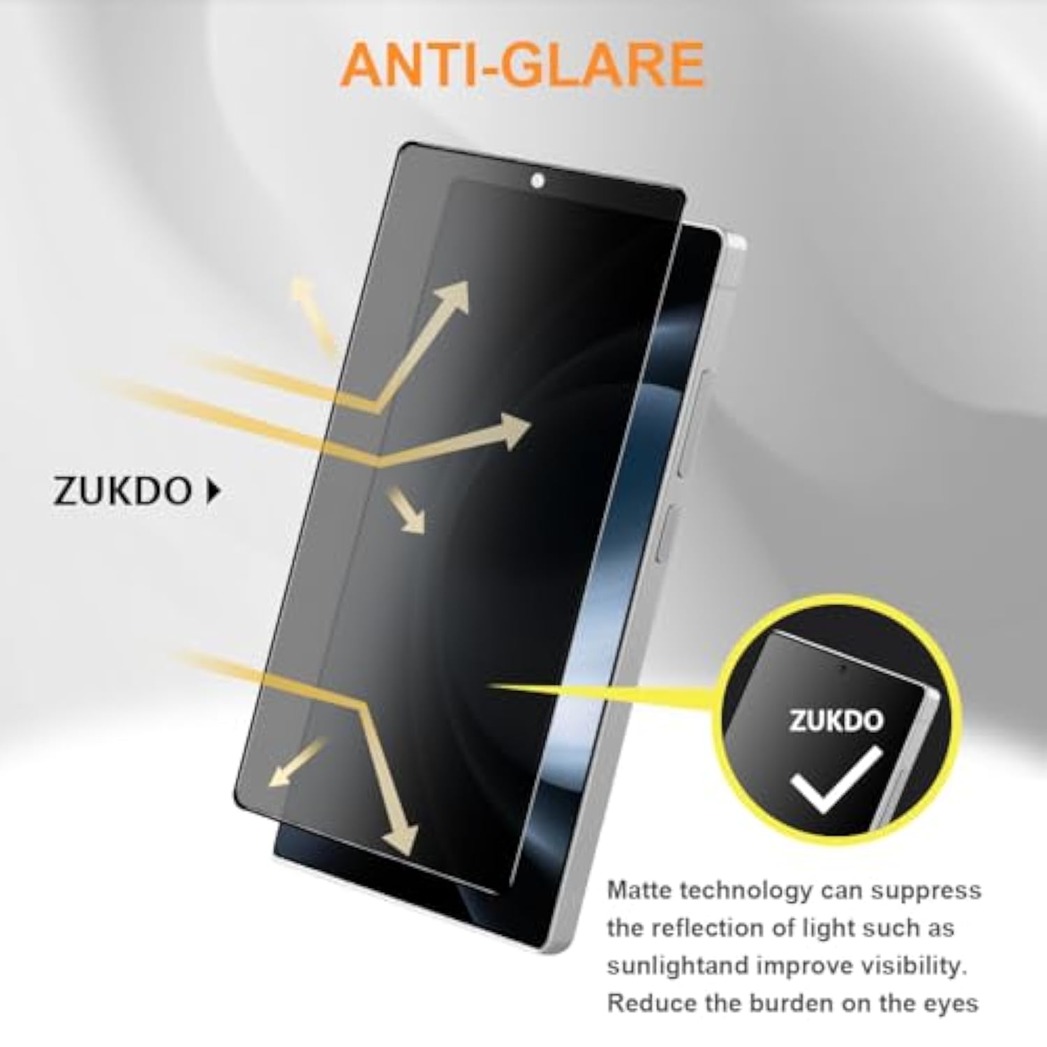 2 Pack For Samsung Galaxy S25 Ultra 6.86" Matte Privacy Screen Protector Tempered Glass Film, Anti-Glare Anti-Spy Anti-Fingerprint Ultrasonic Fingerprint Support, Ultra-Thin 0.2Mm