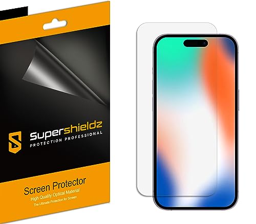(3 Pack) Designed for iPhone 15 Pro (6.1 inch) Screen Protector, High Definition Clear Shield (PET)
