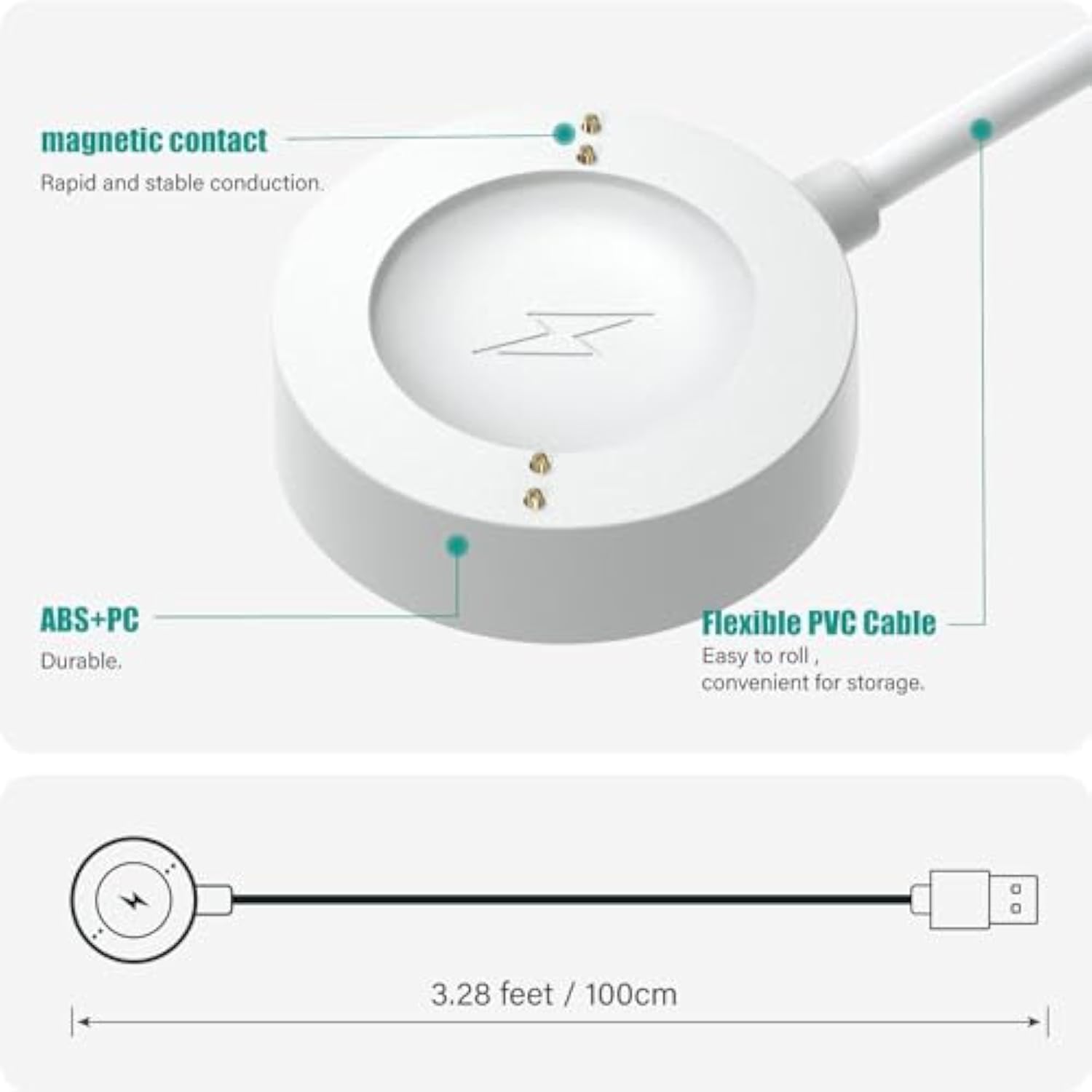 Rapid Charger Compatible With Fossil Gen 6, Michael Kors Gen 6 Touchscreen Smart Watch Ftw0006 Mkt0003-1M (2-Pack)