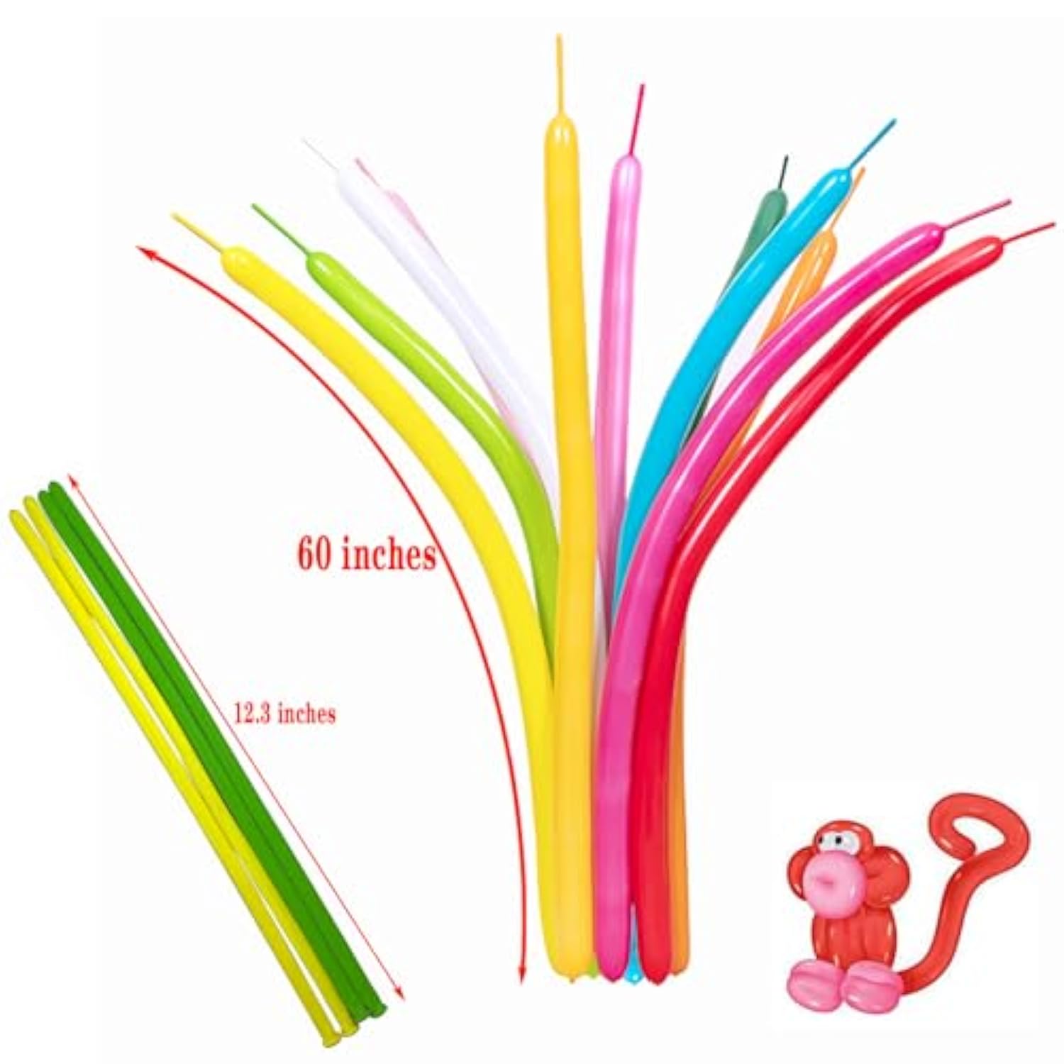 260Q Long Balloons 100 Pack Latex Balloons Graduation Wedding Reunion Birthday