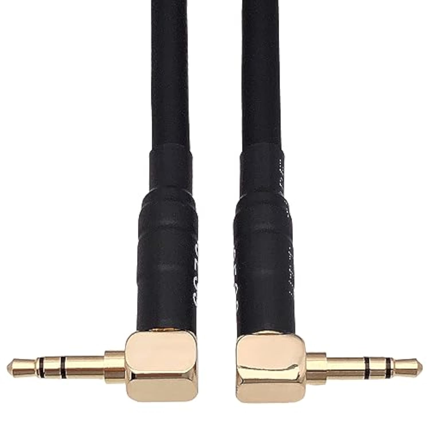 Cess-068 Short Audiophile Audio Cable 3.5Mm Trs Right Angle Male To Male, 6 Inches
