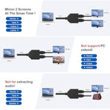 4K 60Hz Hdmi Splitter 1 In 2 Out Hdmi Cable Male To Dual Female Hdmi 2.0 With