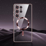 For Samsung Galaxy S22 Ultra Case.Soft Tpu Electroplated Frame Cover With Clear Back.Drop Tested Protective Full Body Case.Thin Light Slim (Rose Gold, S22 Ultra)