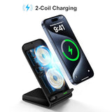 Samsung Wireless Charger Fast Charging Stand Wireless Android Desk Phone Charger Stand For Samsung Galaxy S25 S24 Ultra S24+ S24 S23 Fe S22 S21 S20 S10 S9 S8,Iphone 15 Pro Max Plus 14 13 12,Pixel 8 7