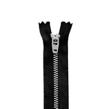 Metal Jeans Zipper #5 | Silver Colored Metal Teeth | 5 Pcs/Pack (5 Inc