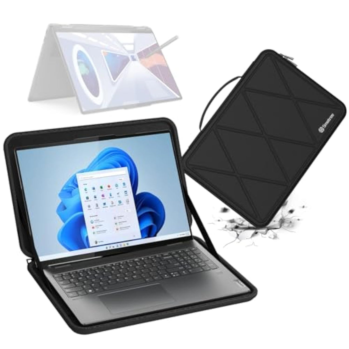 Smatree Hard EVA Protective Sleeve Case Compatible for 16 inch Lenovo Yoga 7i/7 2-in-1, for 16 inch Yoga 7i/7 Gen 8, for 15.6 inch ThinkPad T15p/P15v Gen 3, Anti-Shock and Waterproof Bag (X8289)