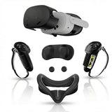 Silicone Cover Set Compatible With Meta Quest 3S Accessories,Controller Grips,Vr Shell Cover,Face Cover,Protective Lens Cover,Not For Quest 3