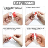 4 Pairs Galaxy Buds Live Ear Tips Ear Hooks Kit Set, Small/Large 2 Size Silicone Anti-Slip Fit In Case Rubber Ear Buds Wings Eartips Compatible With Samsung Galaxy Buds Live - Mystic Bronze