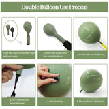 Green Brown Balloon Garland - Double Stuffed Pastel Light Sage Green White Sand Balloons Dark Tan Olive Balloon Arch Kit For Birthday Bridal Shower Woodland Baby Shower Safari Jungle Party Decorations