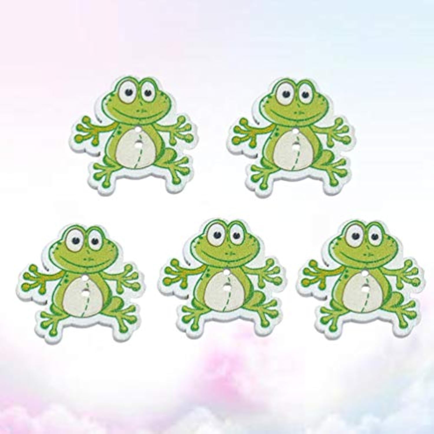 50Pcs Wooden Buttons Frog Buttons Decorative Buttons Embellishments 2