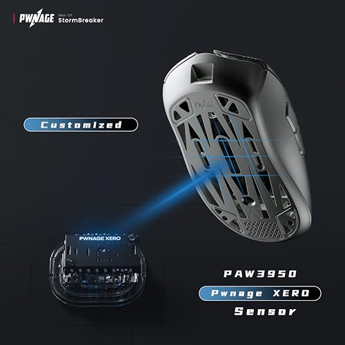 Stormbreaker Max Cf Wireless Gaming Mouse 8Khz - 45Grams Ultralight Esports Pro Gamer Flawless Xero Paw3950 Optical Sensor 36,000 Dpi - 8000Hz -100% Ptfe Skates Large Ergo - Carnage