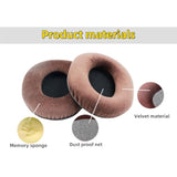 Replacement Ear Pads, Compatible With Sennheiser Hd598,Hd598Se,Hd598Cs,Hd595,Hd599,Hd599 Se Earphones,Earpads Cushions Are Made Of Soft Velvet Material And Memory Foam Sponge(Brown/Velvet)