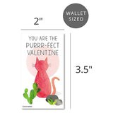 Mini Cat Dog Rabbit Fish Valentines (Wallet-Sized Cards With Tiny Envelopes) For Valentine'S Day (Set Of 24)