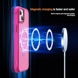 Compatible With Iphone 15 Plus Case With Invisible Magnetic O-Ring Stand Military-Grade Translucent Case For Iphone 15 Plus 6.7" [Compatible With Mag-Safe][Great Grip Feeling], Rose