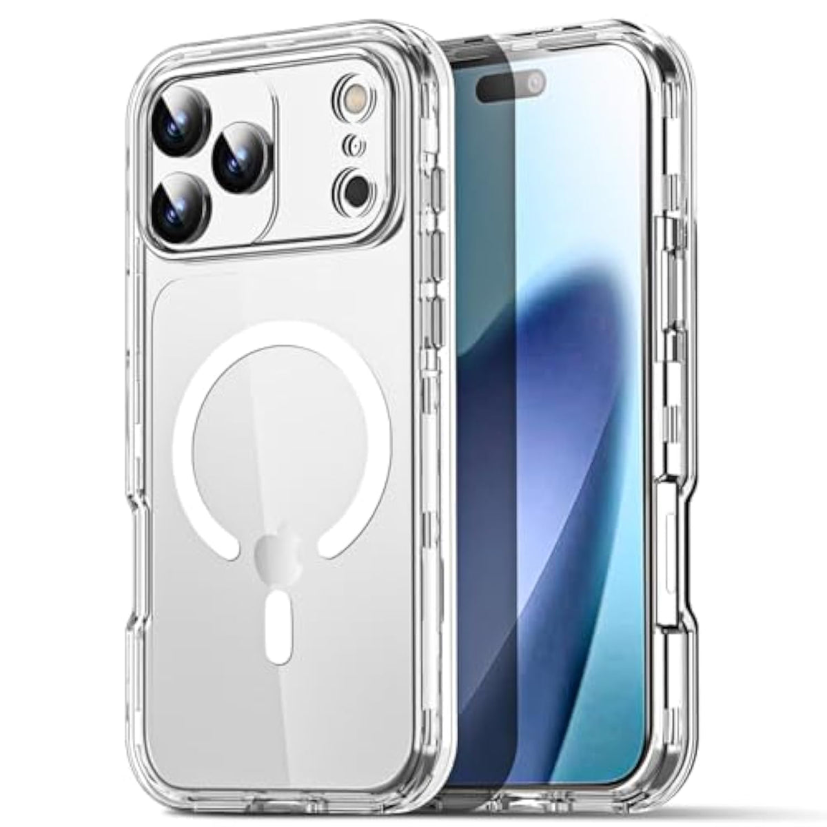For Iphone 17 Pro Max Case Clear[Compatible With Magsafe] Heavy Duty Drop Protection Full Body Rugged Shockproof/Dust Proof 3-Layer Military Protective Tough Durable Phone Cover 6.9"