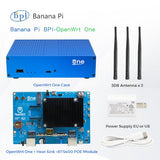 Banana Pi Wifi 6 Openwrt One Router Board, Wireless Dual Band Internet Router, Mediatek Mt7981B Soc 1Gb Ddr4 Ram, Integrated 1X 2.5Gbe Wan Gigabit Lan Rj45 Port, Support Ap, Wpa,Wpa2,Wpa3