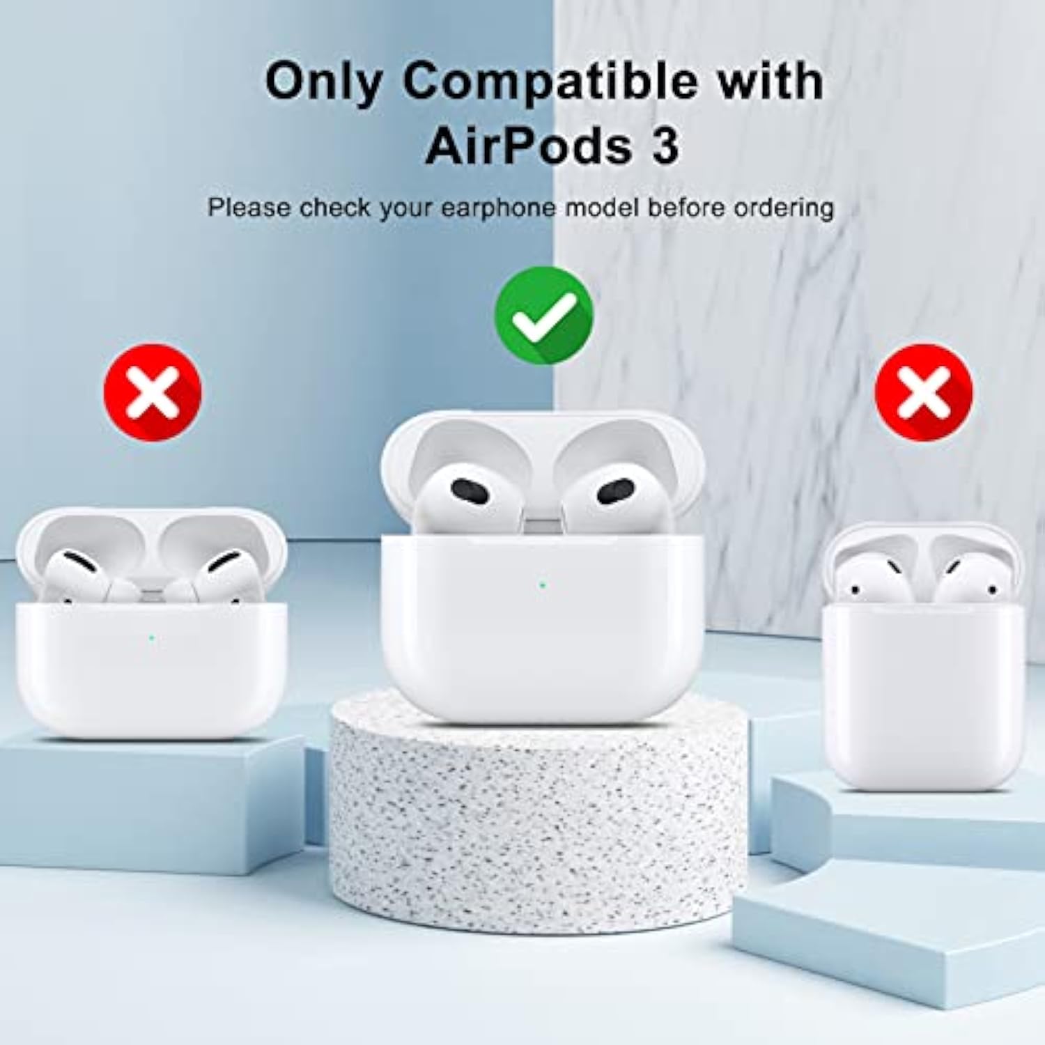Compatible With Airpods 3 Case Cover 2021, Soft Silicone Case With Gold Heart Pattern For Airpods 3Rd Generation, Cute Butterfly Keychain For Girls Women (Pink)