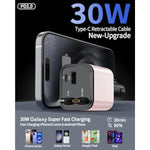 Retractable Car Charger, 4 In 1 Fast Car Phone Charger 69W, 2 Retractable Cables And 2 Usb Port, Compatible With Iphone 16/15/14/13/12/11,Galaxy,Pixel