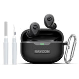 3 in 1 Protective Case Cover for Raycon Everyday Earbuds 2024 Edition with Cleaner Kit and Carabiner, Black