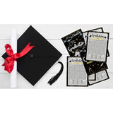 Graduation Party Games - Word Search Game Cards For The Graduate - Graduation Party Decorations 2024 - Gold & Black Grad Celebrations Party Supplies For High School/College - 30 Game Cards(G01)