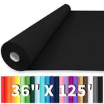 36"X1500" (125') Black Wrapping Paper, Solid Color Kraft Paper Roll For Bulletin Board Poster Construction, Art Crafts, Birthday, Flower Bouquet, Gift Wrapping Paper 80Gsm 55Lb