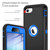 Heavy Duty Rugged Case for Apple iPhone SE 3rd/2nd Gen 4.7 Inch Screen Protector and Shockproof Dust/Drop Proof 3 in 1 Full Body Cover