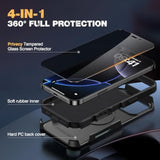 Designed For Iphone 16 Pro Max Case, [With Privacy Screen Protector] [Anti Spy] [Military Grade Drop Protection] Heavy Duty Full-Body Shockproof Phone Case, Magnetic Black