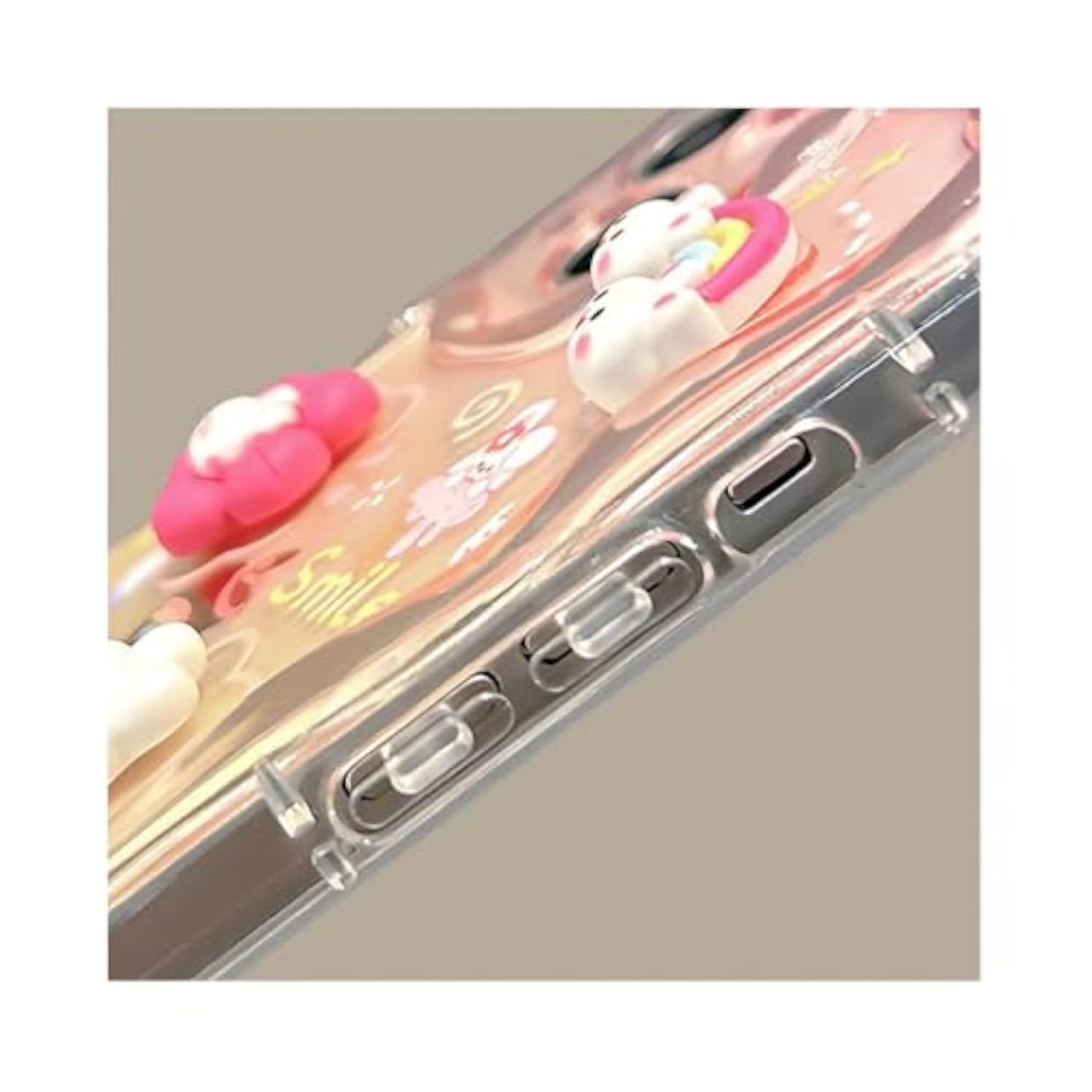 Cute Rainbow Rabbit Duck Kawaii Cartoon Animal Phone Case for iPhone 11 - Pink