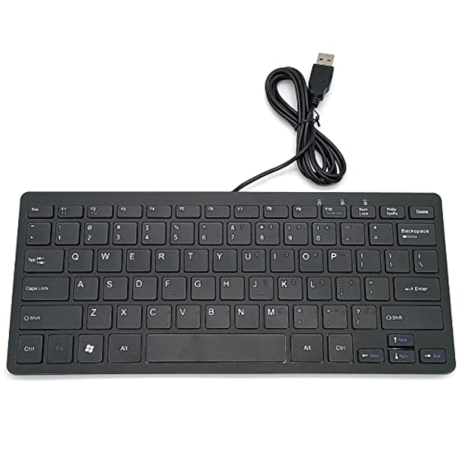 Mini Wired Keyboard(English) Ultra Thin And Light Portable 78 Keys Small Usb M