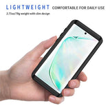 Galaxy Note 10+ Plus Case, Built-In Screen Protector [Compatible With Fingerprint Id], Ip68 Waterproof Dustproof Shockproof Full Body Protective Cover For Samsung Galaxy Note 10+ / Note 10+ 5G