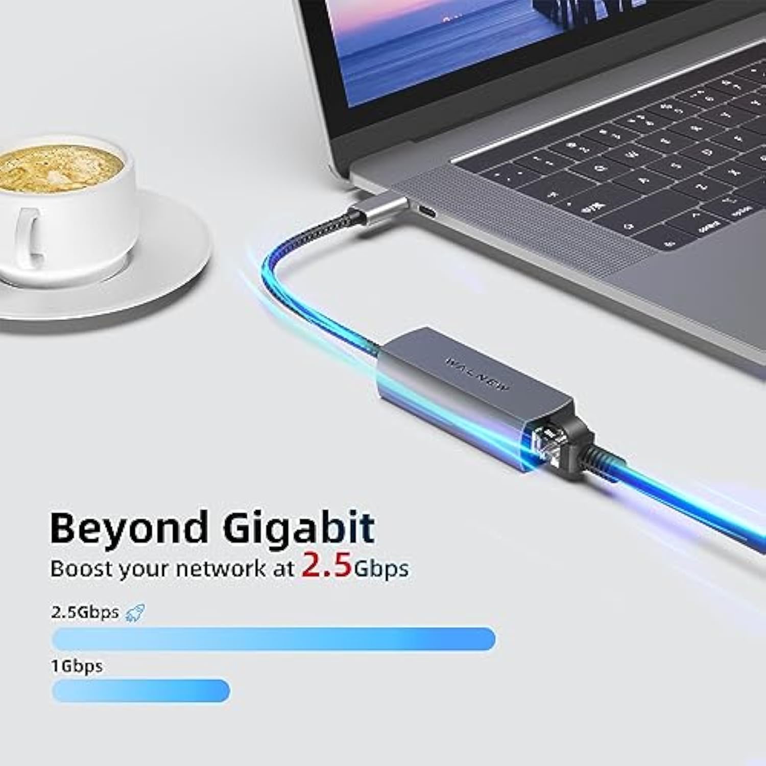 Usb-C 2.5Gb Ethernet Adapter, Usbc To Rj45 Lan Connector,2.5 Gigabit Network C