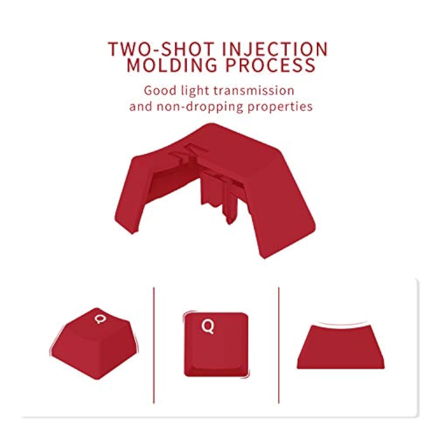 Pbt Keycaps, Black And Red Keycaps Oem Keycaps 61 Keycaps Set For Cherry Mx Sw