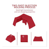 Pbt Keycaps, Black And Red Keycaps Oem Keycaps 61 Keycaps Set For Cherry Mx Sw