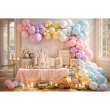 Pastel Princess Balloon Arch Garland Kit For Macaron Balloon For Girls Spring Once Upon A Time Princess Castle Birthday Baby Shower Birthday Party Decorations (Pastel)