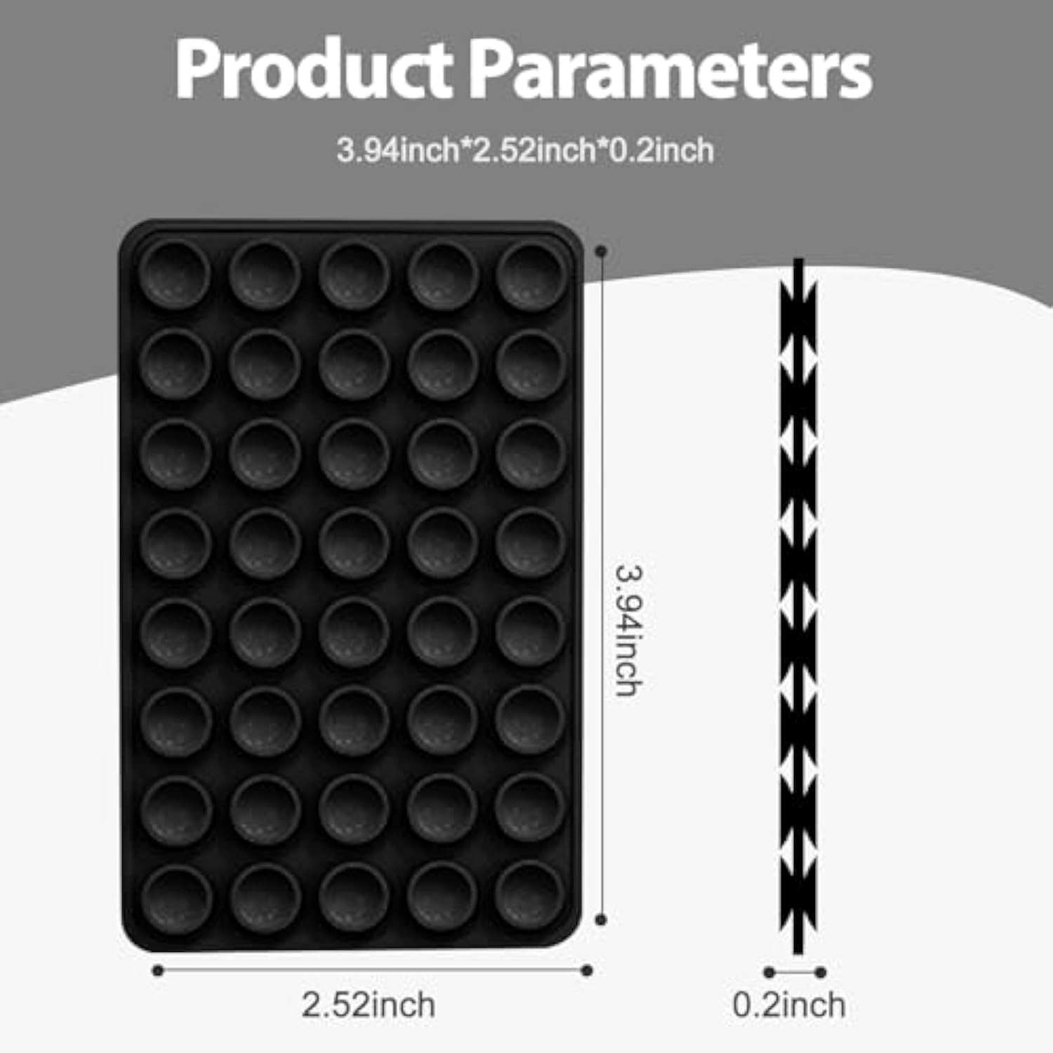 2 Pack Silicone Octo Cup Buddy Sticky Grip Holder For Cellphone, Silicone Suction Cup Phone Case Mount Double Sided, Handsfree Phone Accessories Strong Grip Holder For Selfie And Video (Black)