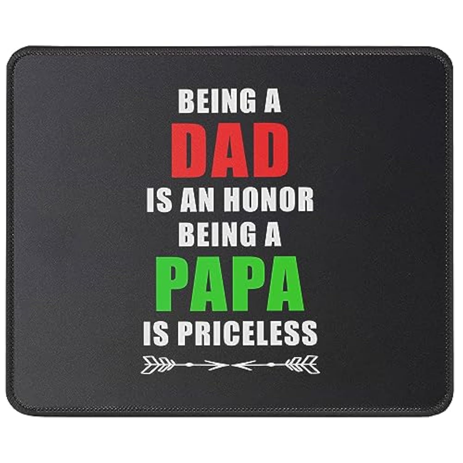 Being Dad Is An Honor Being Papa Is Priceless Father'S Day Mouse Pad For Dad - Dad Gifts From Daughter, Son - Husband Gift From Wife Mouse Mat 9.5 Inch