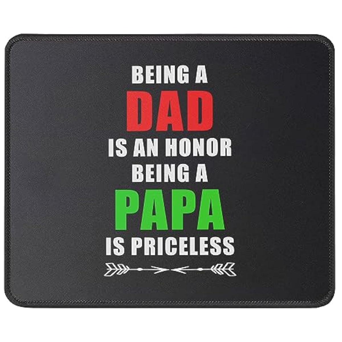 Being Dad Is An Honor Being Papa Is Priceless Father'S Day Mouse Pad For Dad - Dad Gifts From Daughter, Son - Husband Gift From Wife Mouse Mat 9.5 Inch