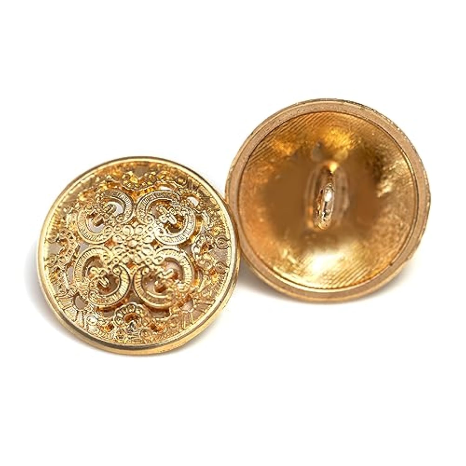 Vintage Hollow Embossed Metal Shank Sewing Buttons 20 Pcs - 18Mm, 23/3