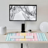 35.4 X 15.7 In, Xxl Large Mouse Pad For Desk, Extended Keyboard Mouse Mat For Computer Office, Big Laptop Mouse Pad, Gaming Pc-Colorful Striped Rainbow